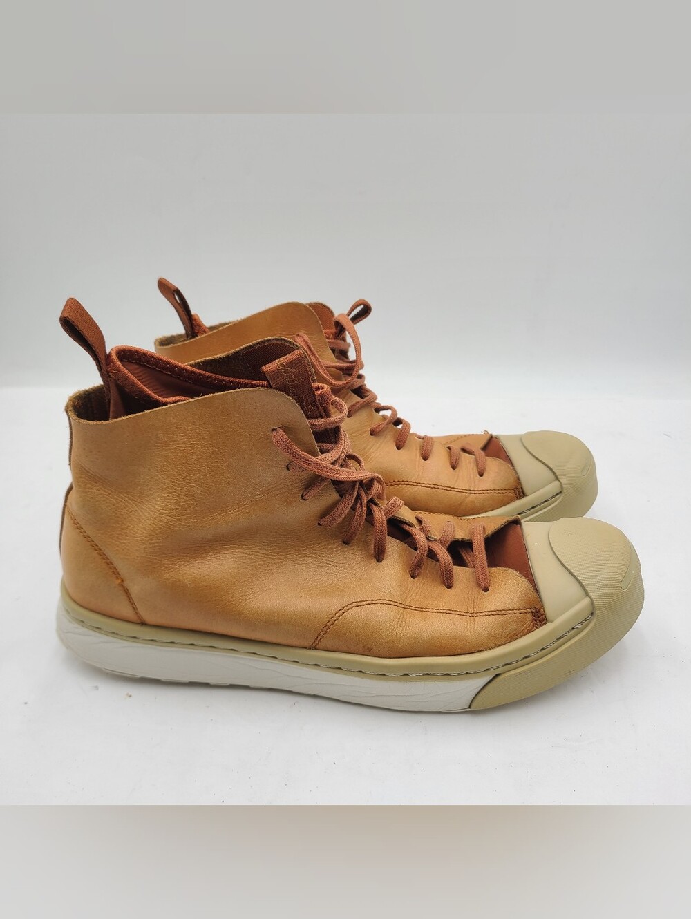 B50 RARE Jack Purcell camel leather converse Sz 10 Men